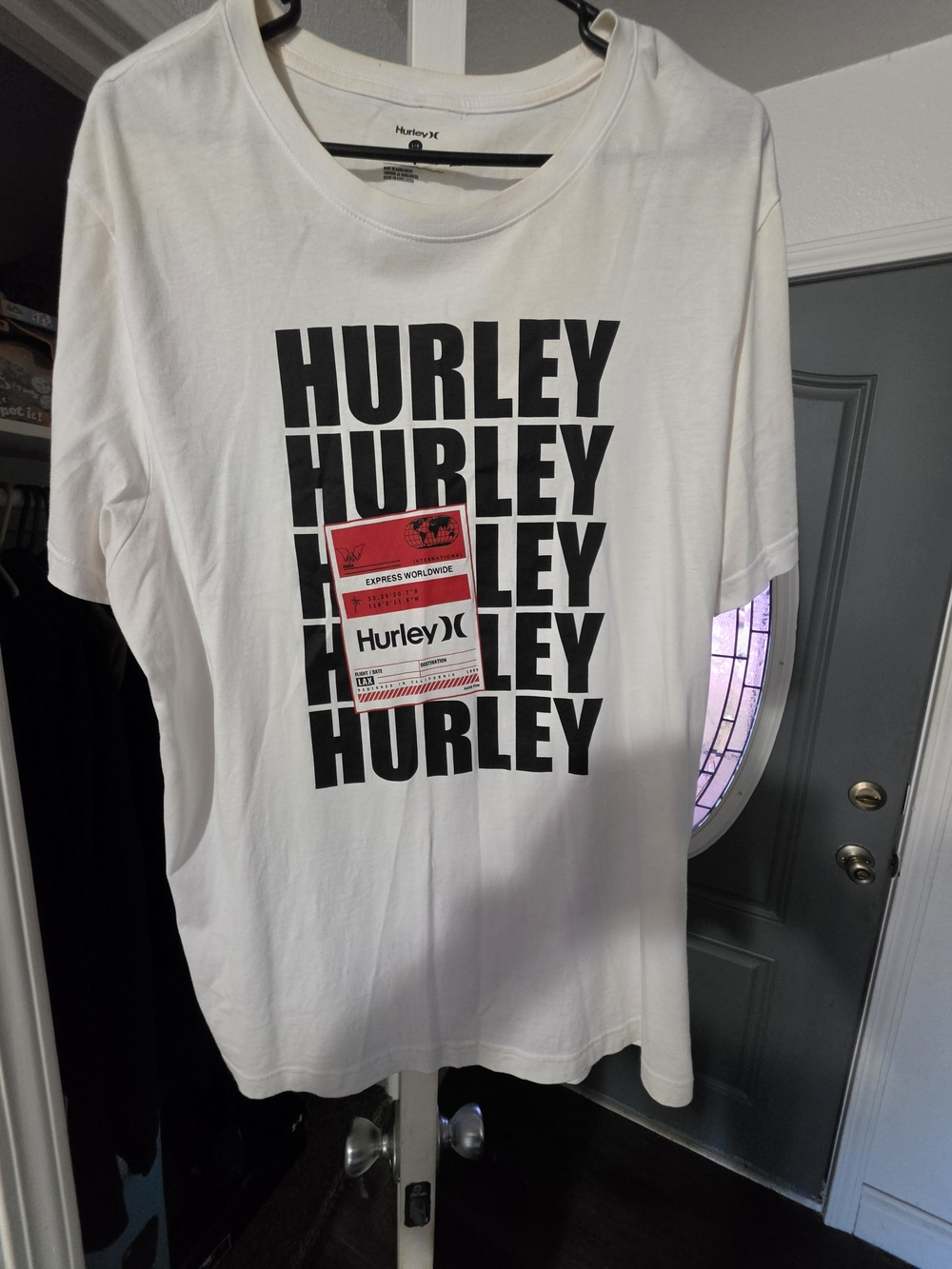 Hurley Men’s White Graphic Logo T-Shirt